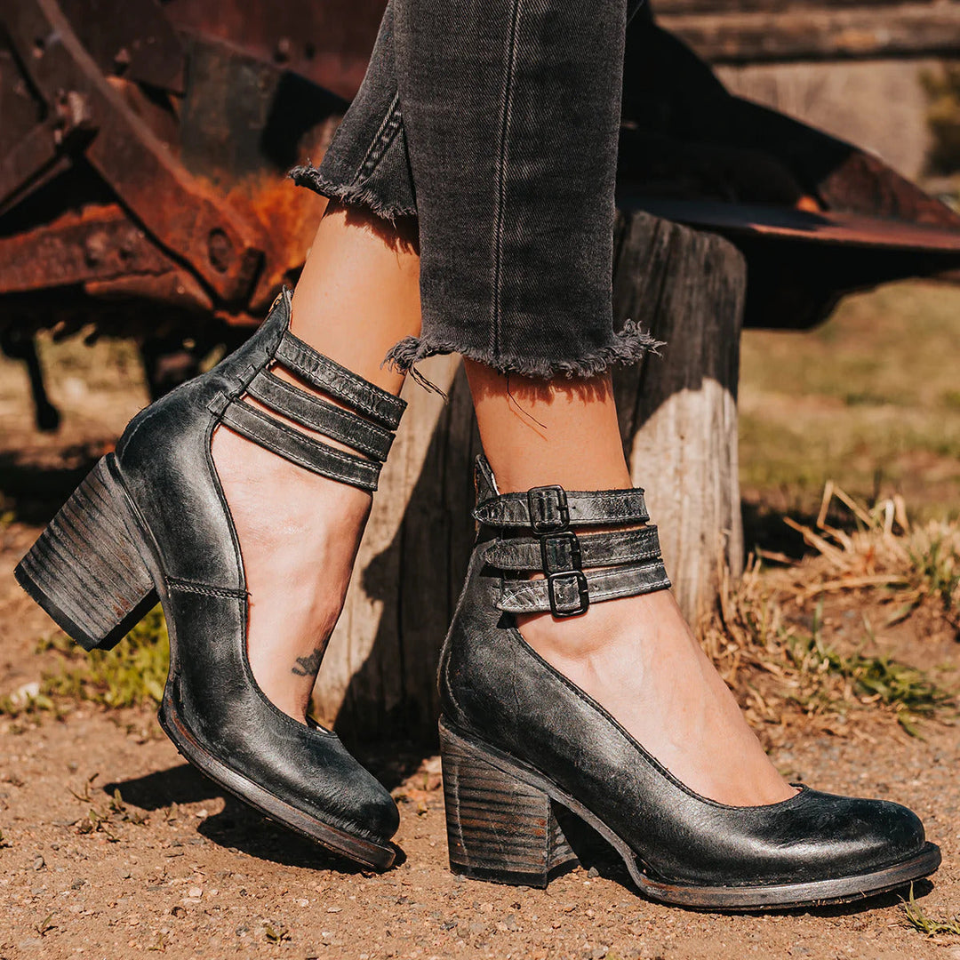 Rina | Strapped Block Heel Shoes