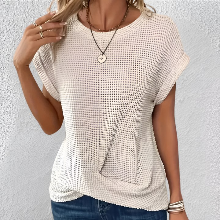Luna | Tummy Tucking Waffle-Knit Top
