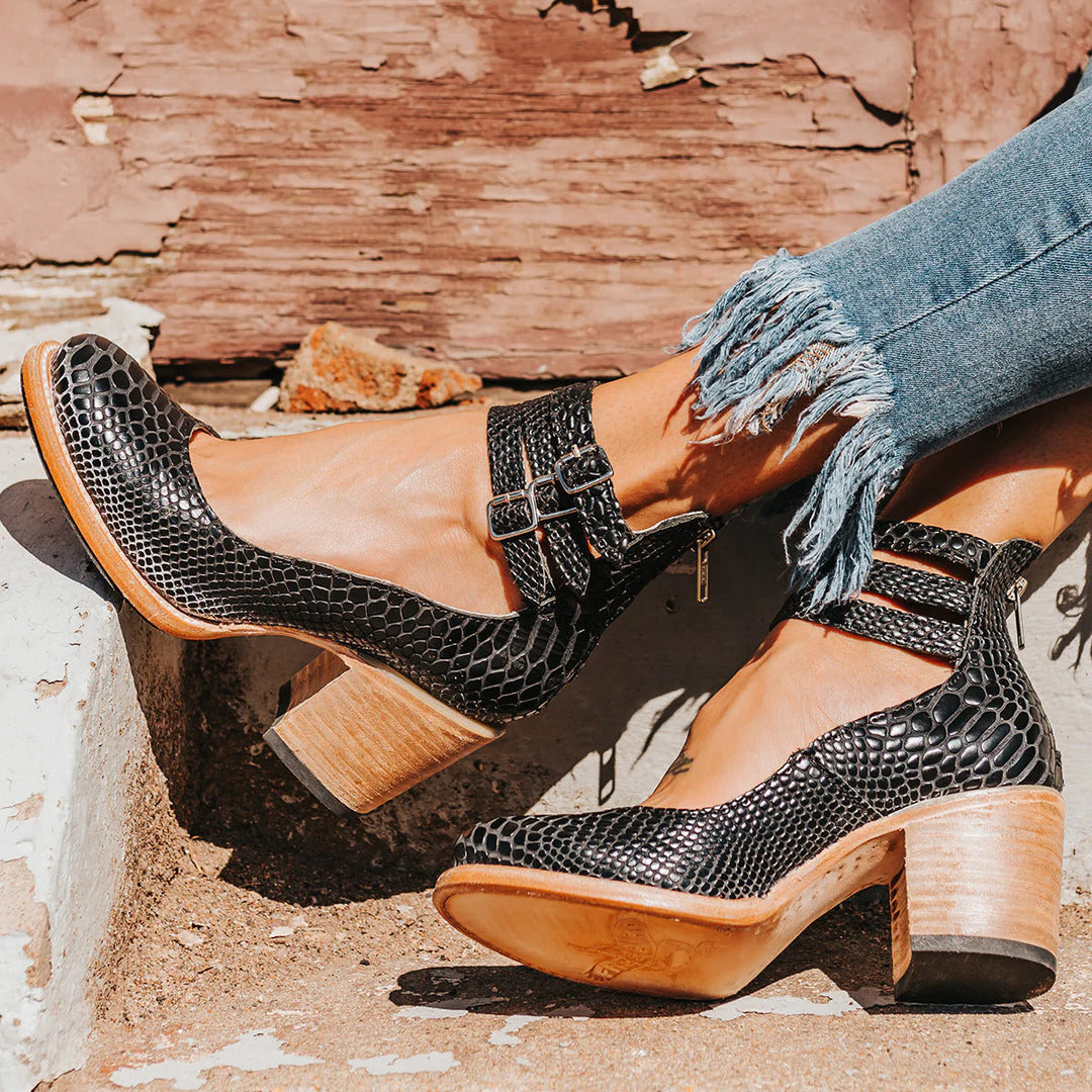 Rina | Strapped Block Heel Shoes