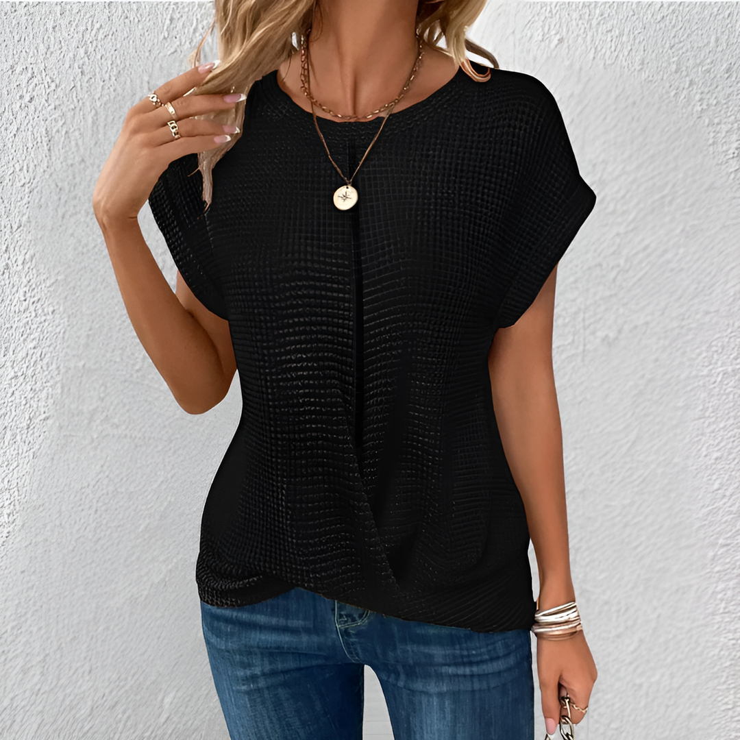 Luna | Tummy Tucking Waffle-Knit Top