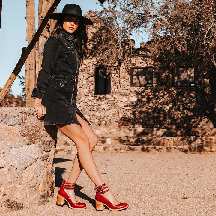 Rina | Strapped Block Heel Shoes
