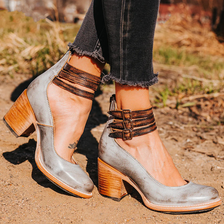 Rina | Strapped Block Heel Shoes
