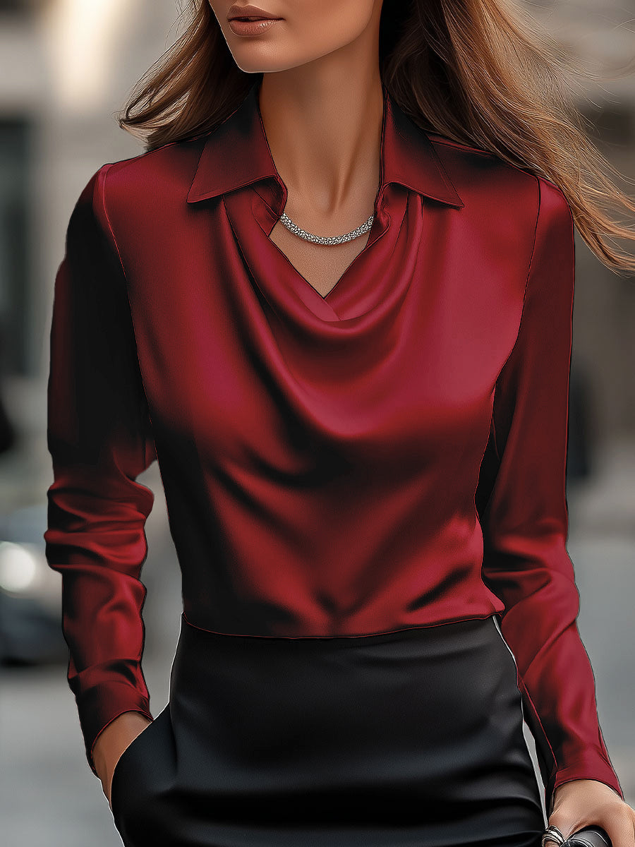 Julia | Elegant Satin Blouse