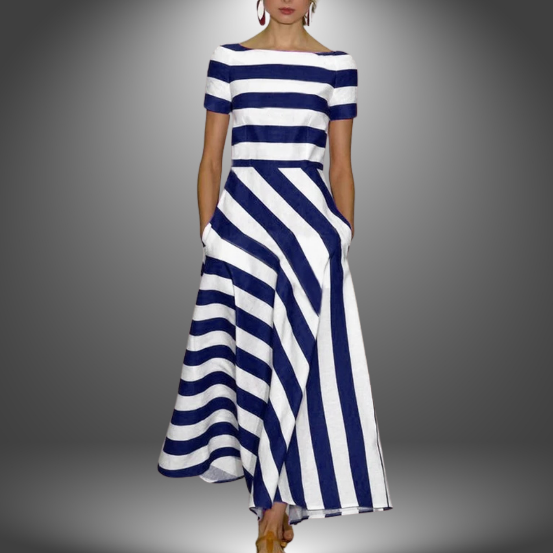 Anastasia™ | Elegant Striped Dress
