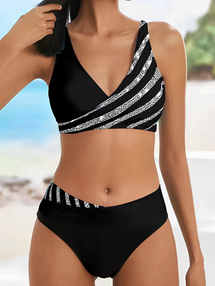 Deniella | Vibrant Striped Bikini Set