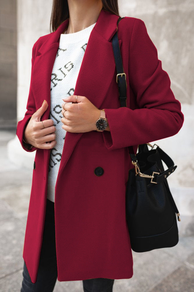 Elianna | Classic Double-Breasted Coat