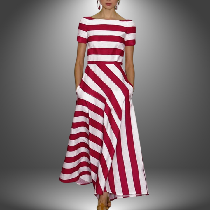 Anastasia™ | Elegant Striped Dress