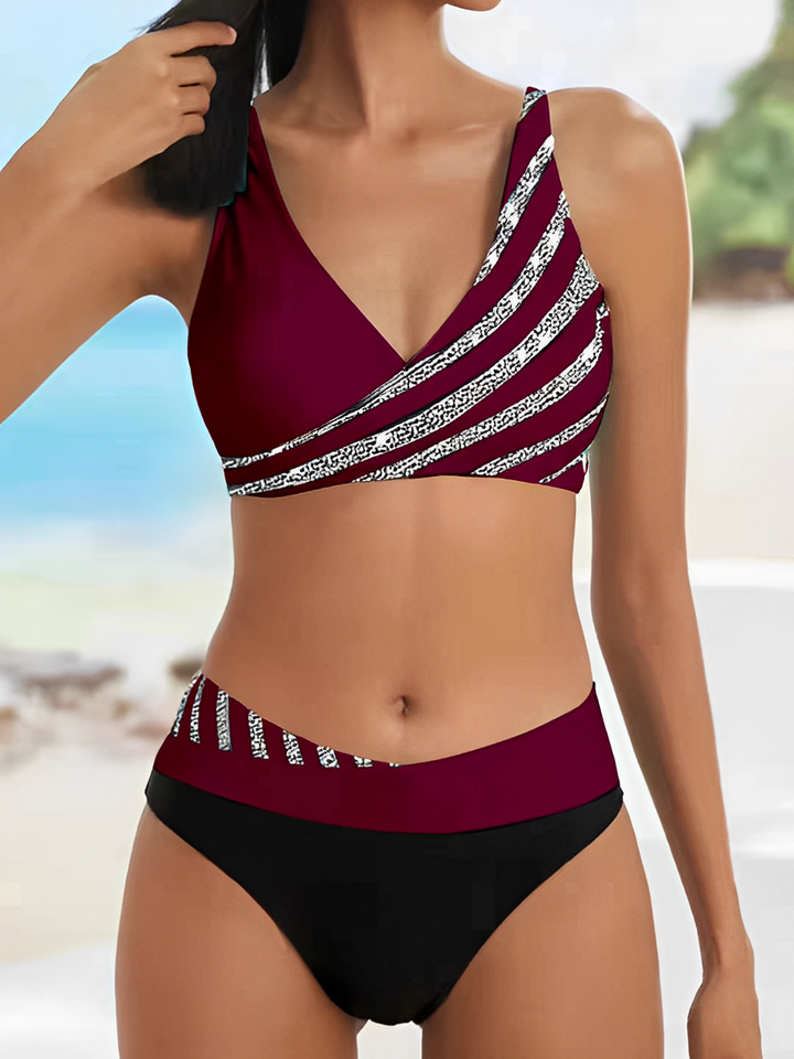 Deniella | Vibrant Striped Bikini Set