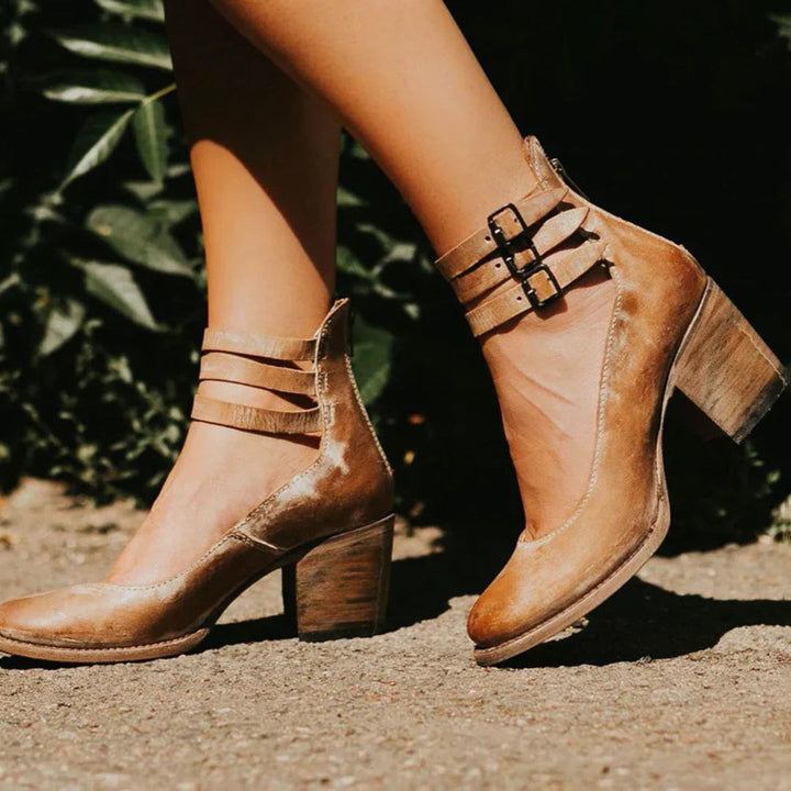 Rina | Strapped Block Heel Shoes