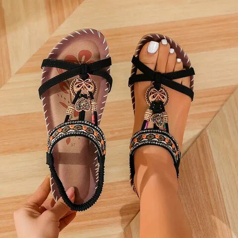 Katherine | Boho Flat Sandals