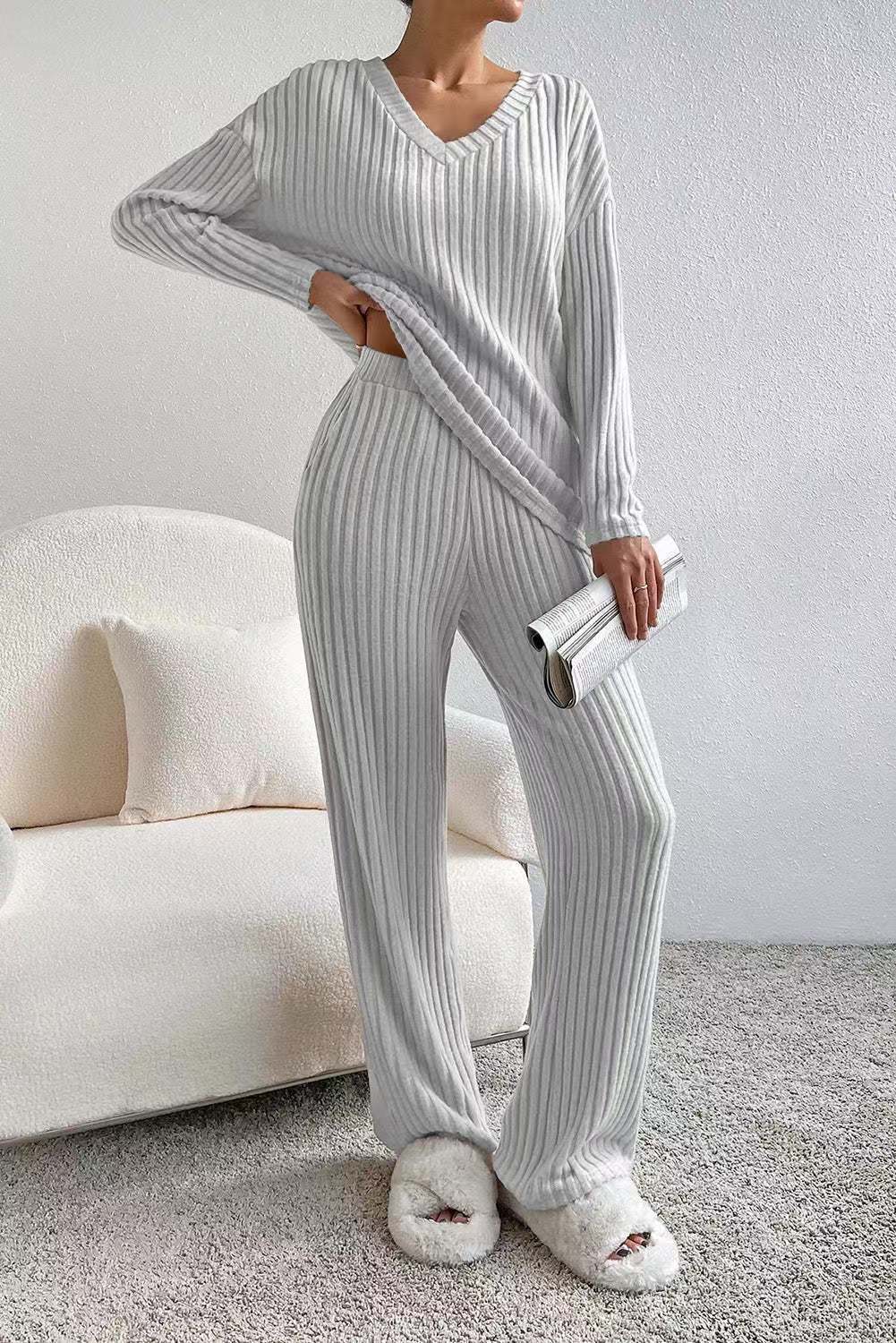 Melina | Ribbed Knit Lounge Set