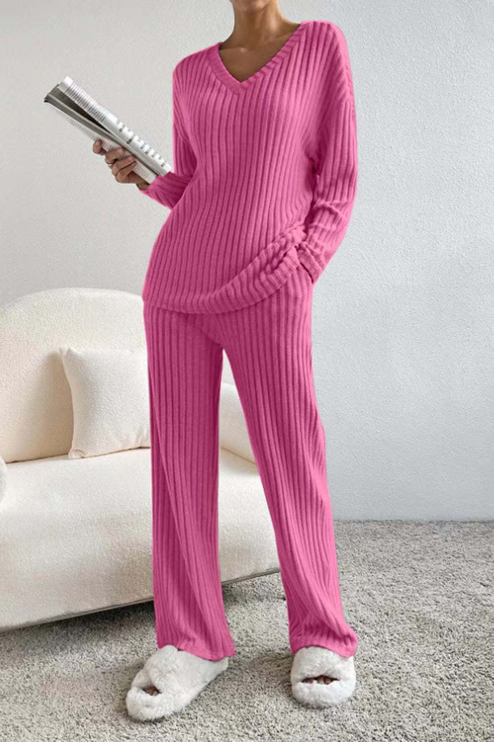 Melina | Ribbed Knit Lounge Set