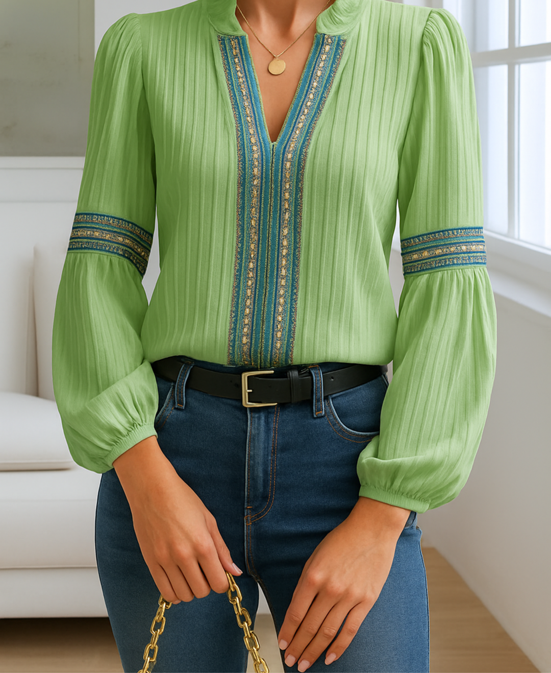 Elizabeth™ | Elegant V-neck Blouse