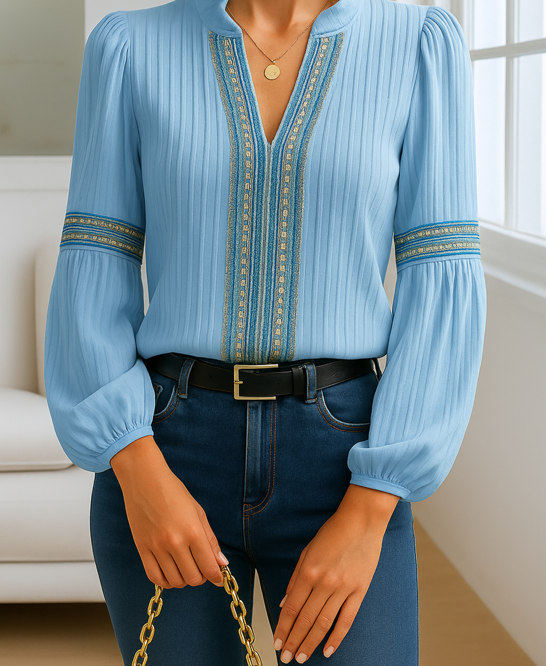 Elizabeth™ | Elegant V-neck Blouse