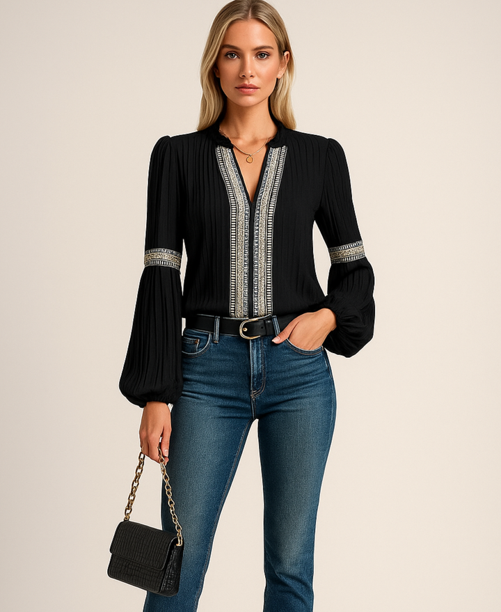 Elizabeth™ | Elegant V-neck Blouse