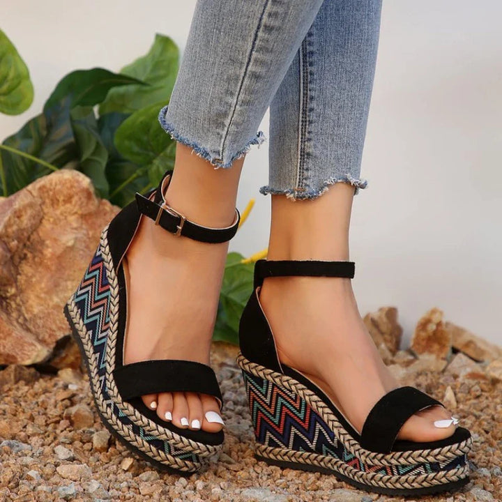Zelina | Boho Wedge Sandals