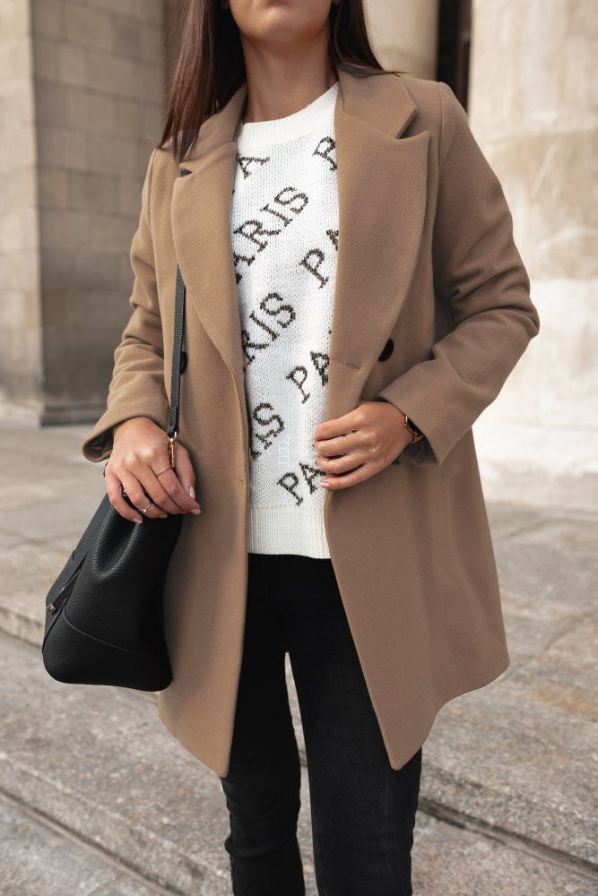 Elianna | Classic Double-Breasted Coat