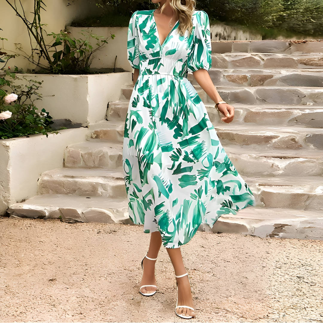 Charlotte | Elegant V-Neck Dress