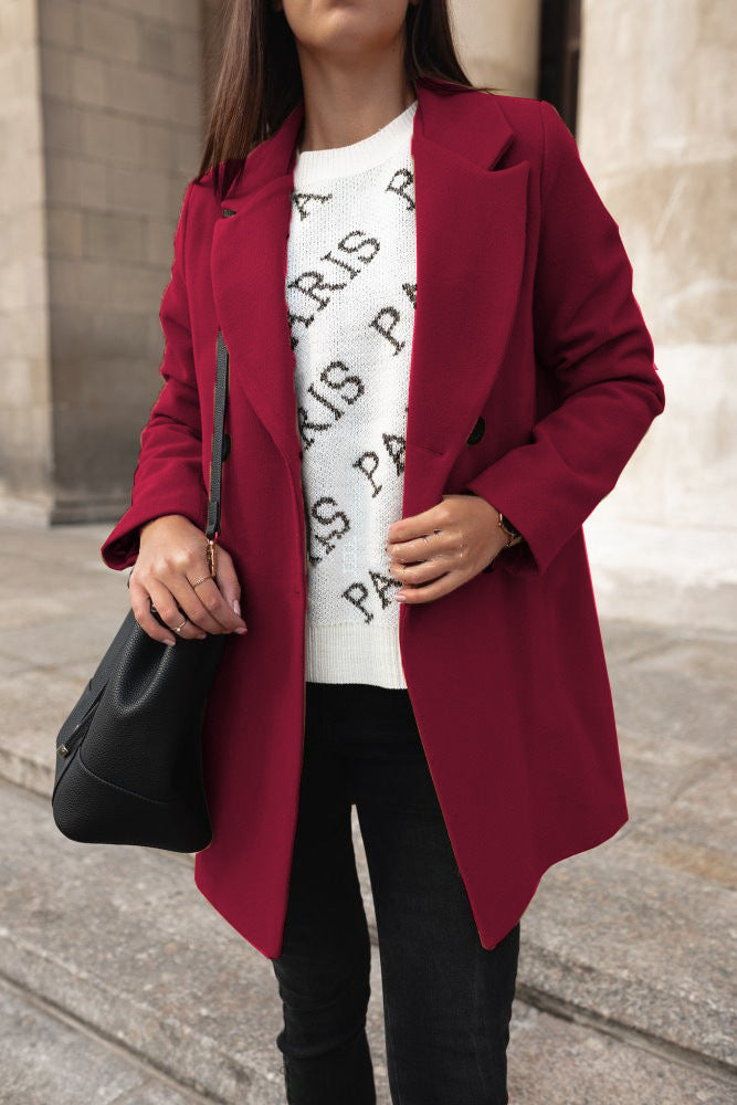 Elianna | Classic Double-Breasted Coat
