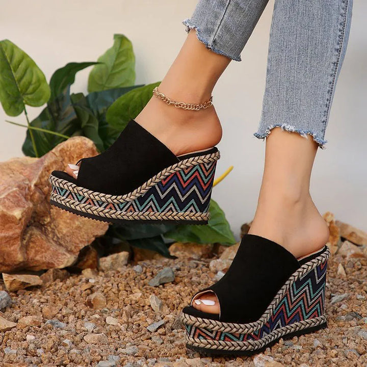 Zelina | Boho Wedge Sandals