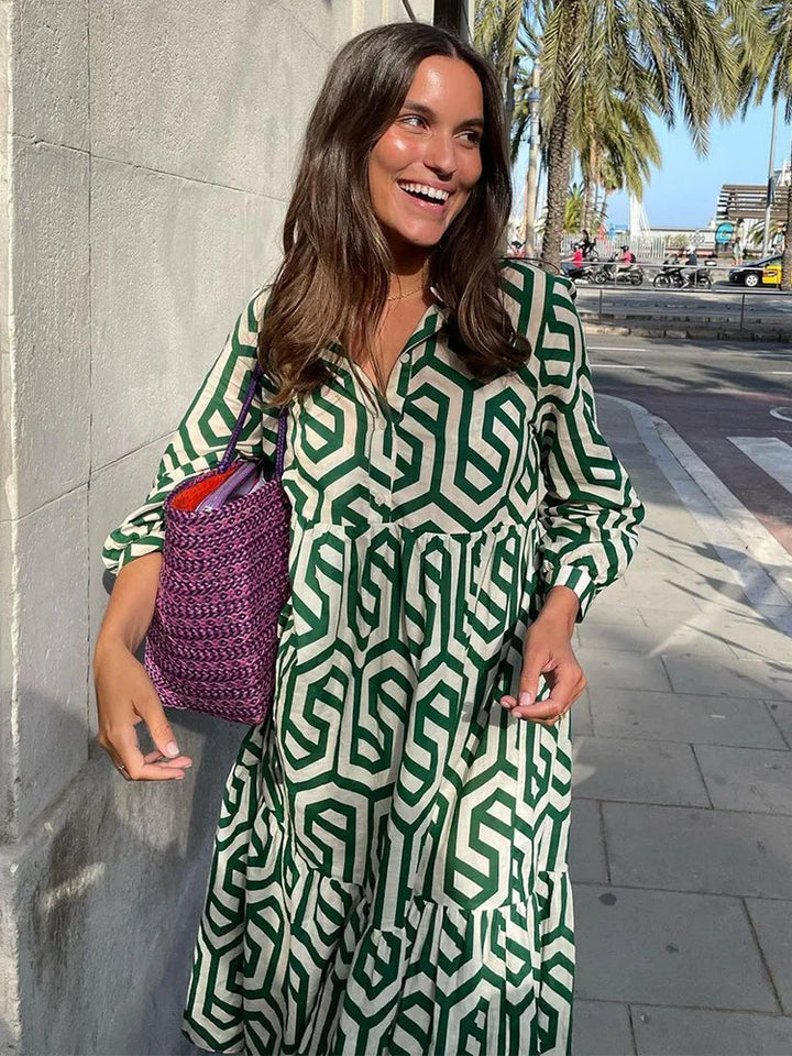 Alaria | Geometric Print Dress