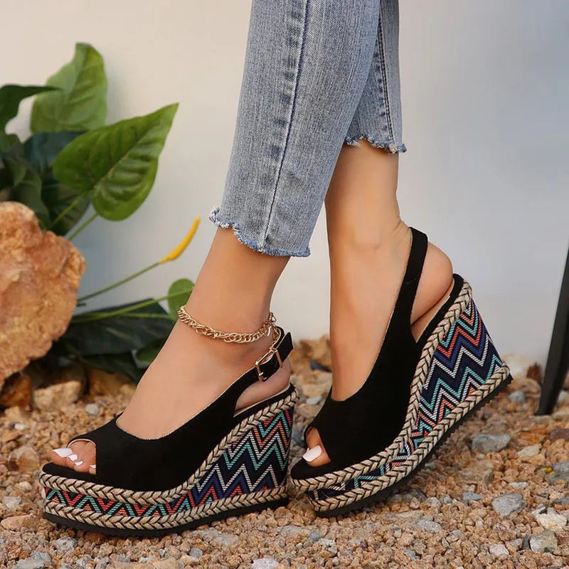 Zelina | Boho Wedge Sandals