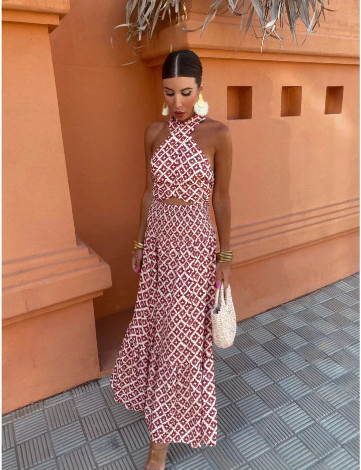 Mickay™ | Chic Midi Women's Dress with Off-Shoulder Design