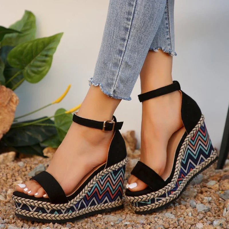 Zelina | Boho Wedge Sandals