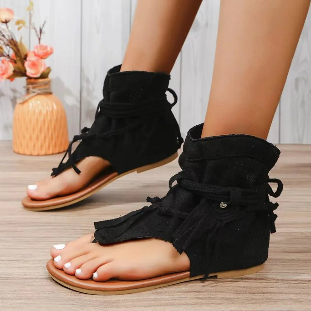 Bellie | Fringe Accent Sandals