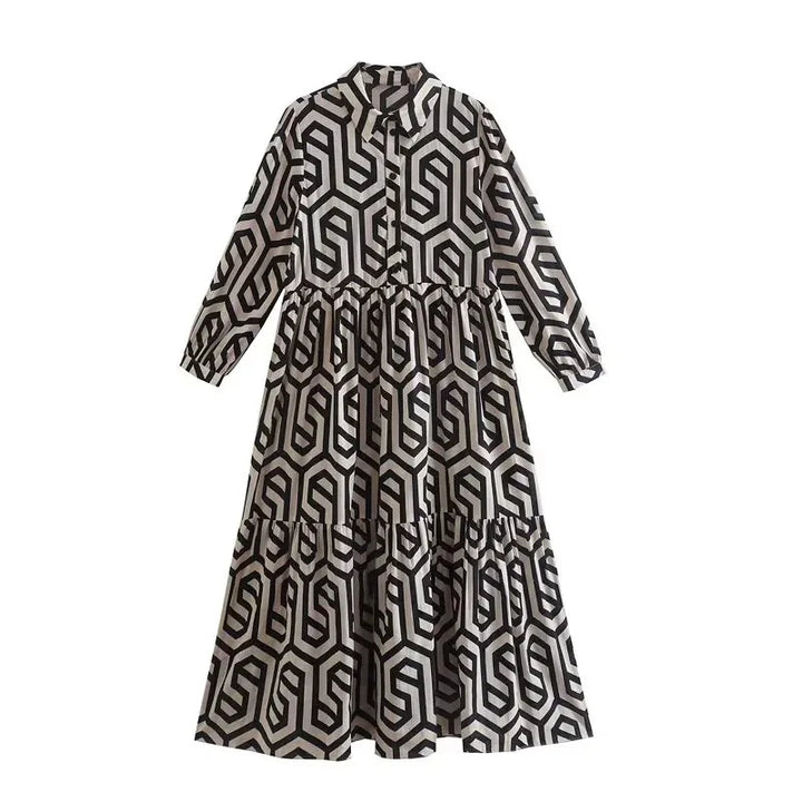 Alaria | Geometric Print Dress