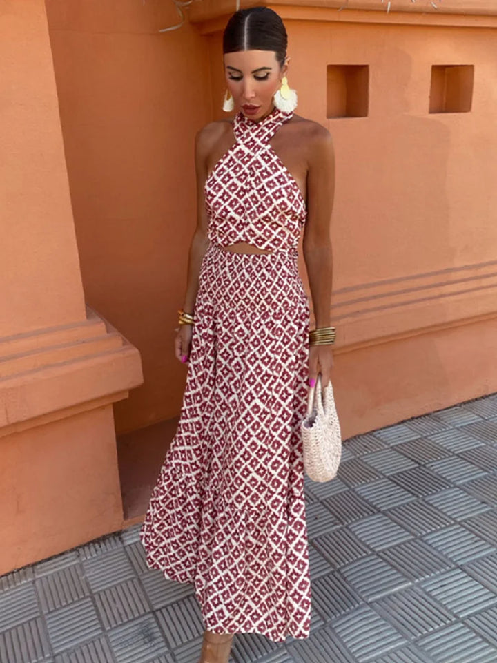 Mickay™ | Chic Midi Women's Dress with Off-Shoulder Design