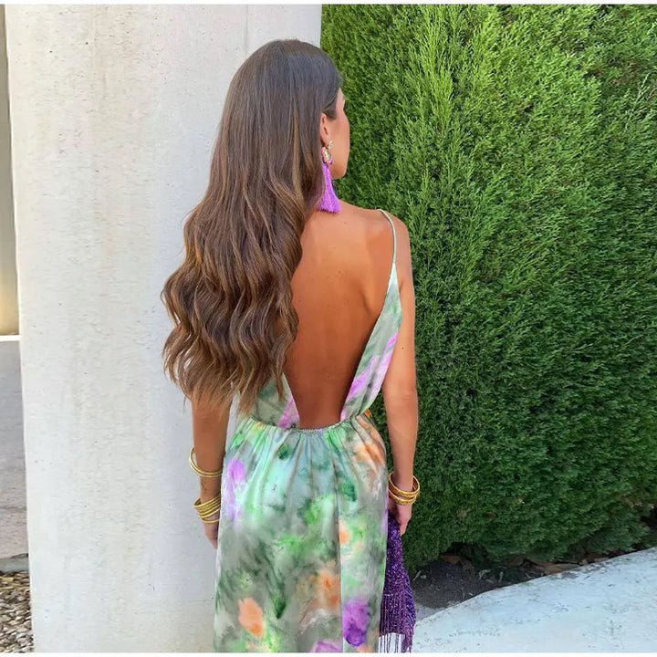 Anisten™ | Women's Printed Maxi Dress Halo-Dye Summer Bohemian