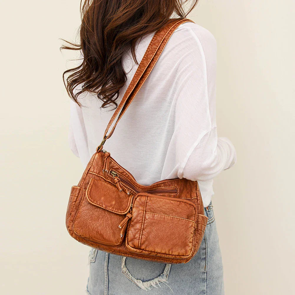 Lykke | Vintage leather shoulder bag