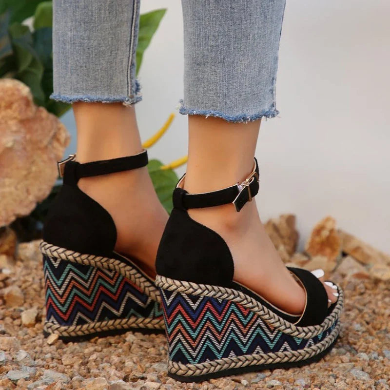 Zelina | Boho Wedge Sandals