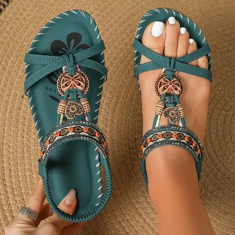 Katherine | Boho Flat Sandals