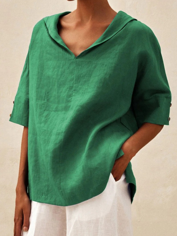 Taliah | Elegant Casual V-Neck Blouse