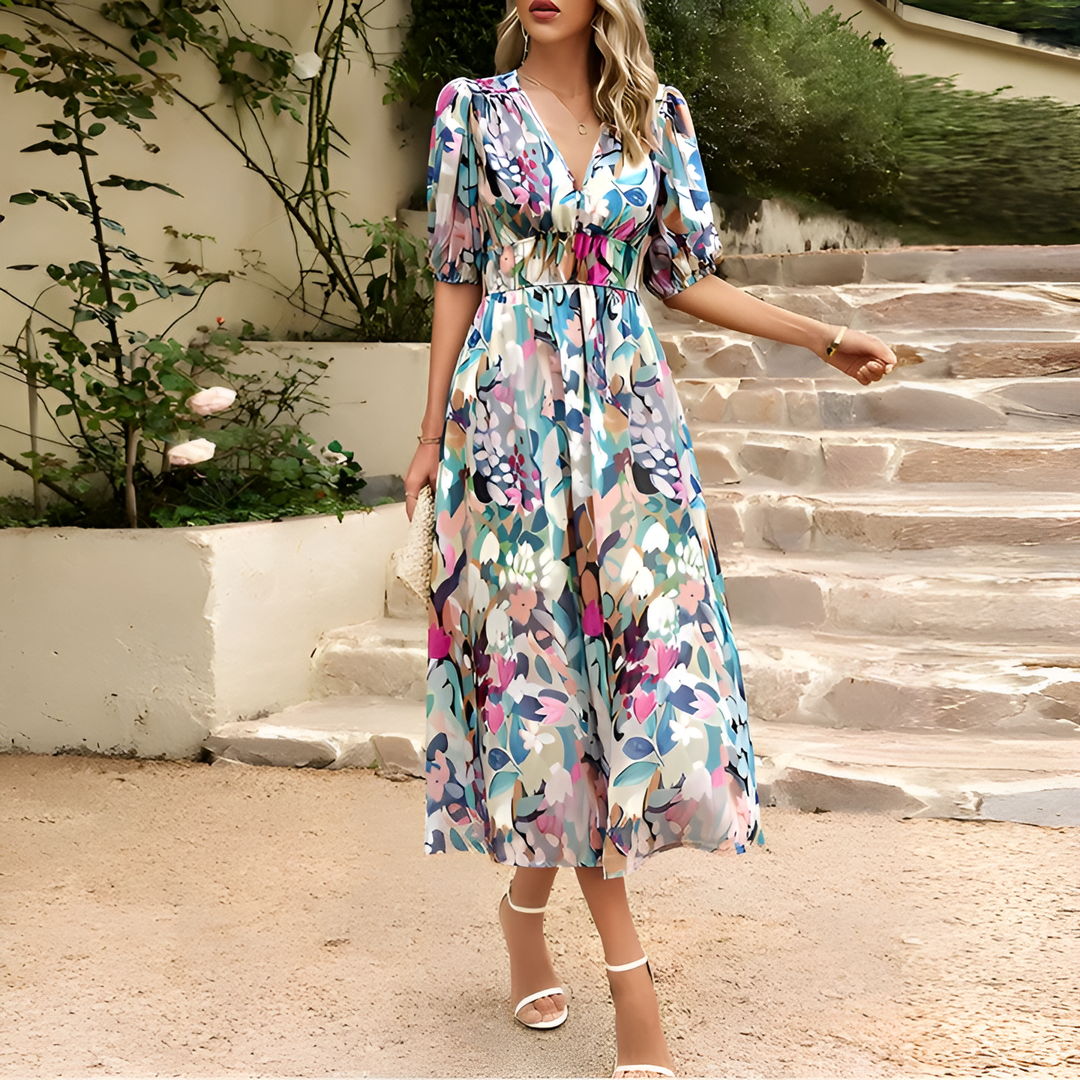 Charlotte | Elegant V-Neck Dress