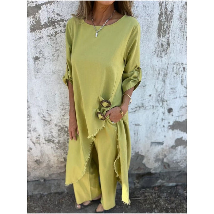 Abby | Irregular Dress and Loose Pants Sets