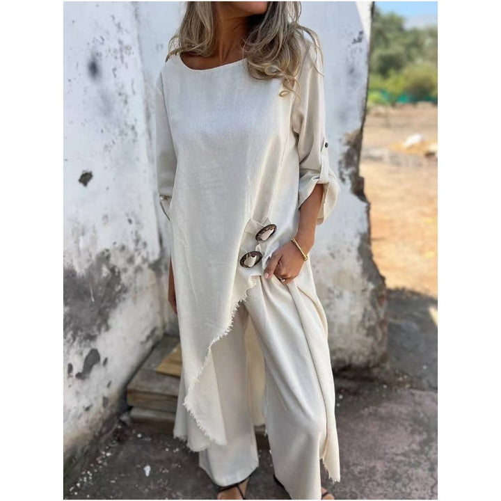 Abby | Irregular Dress and Loose Pants Sets