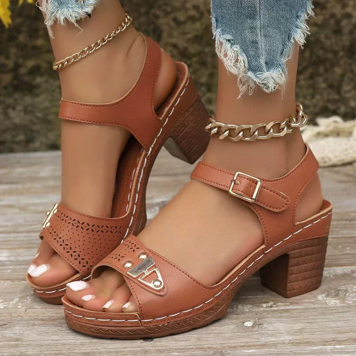 Amara | Perforated Summer Sandals