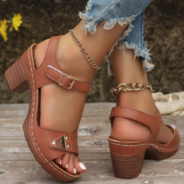Amara | Perforated Summer Sandals