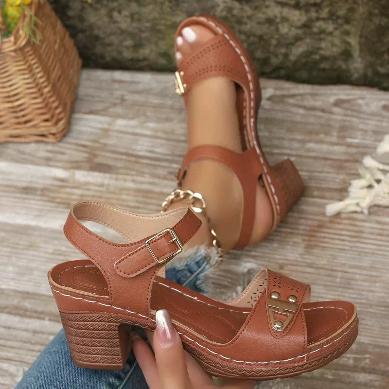 Amara | Perforated Summer Sandals