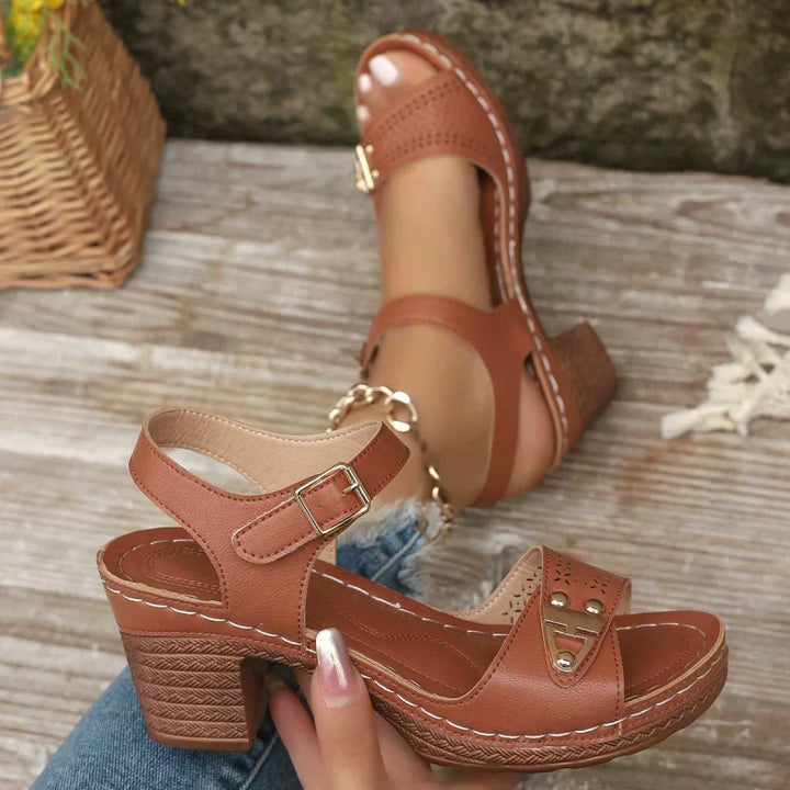 Amara | Perforated Summer Sandals