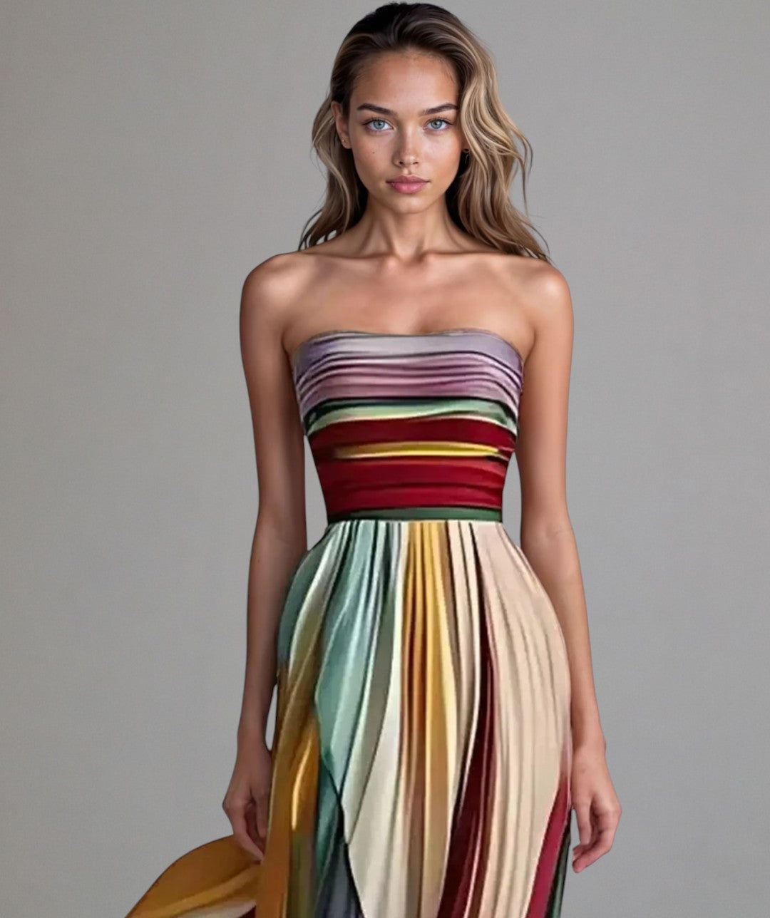 Luna | Sleeveless Dress with Colorful Style