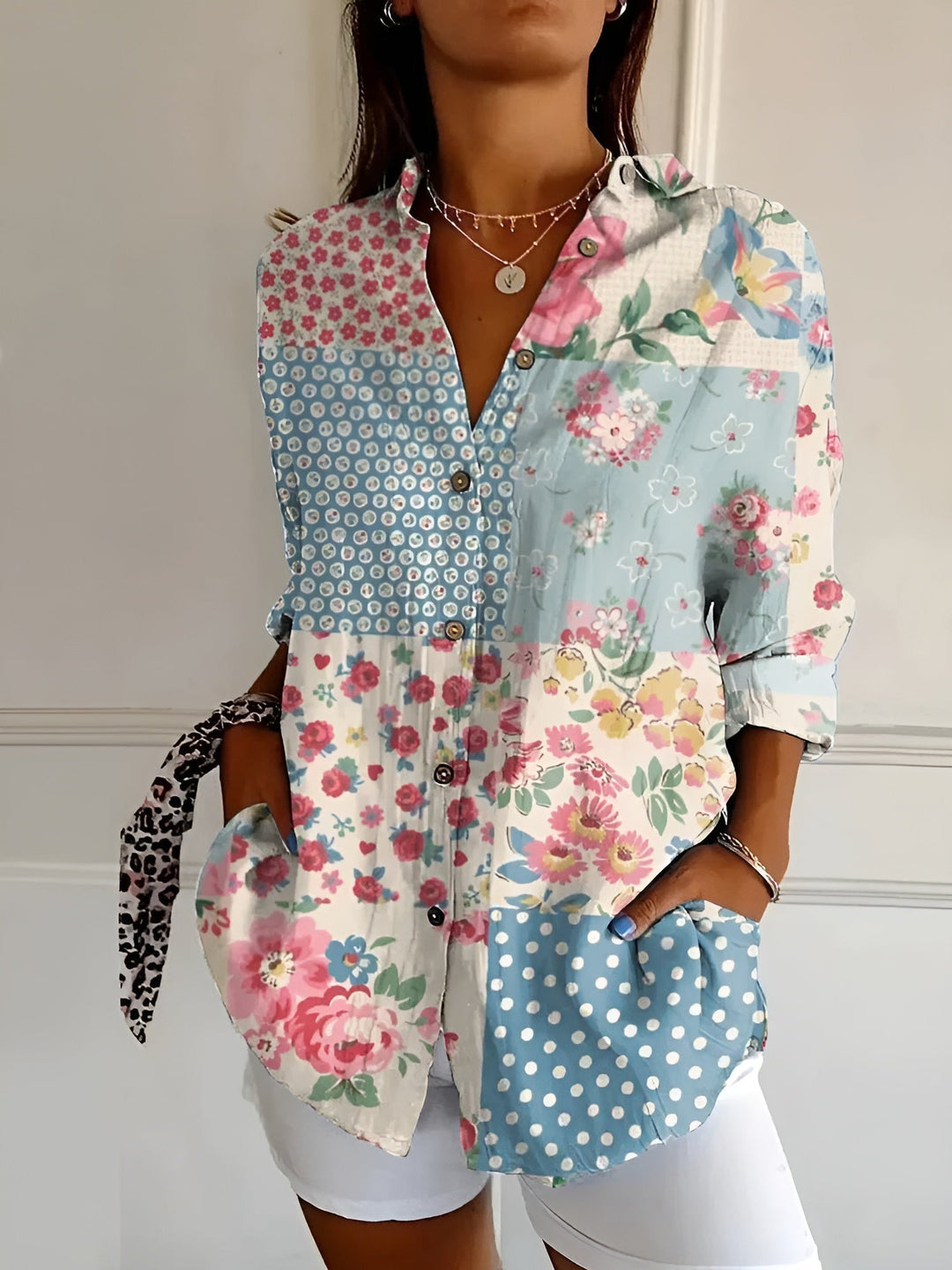 Madilyn | Printed Button-Up Shirt