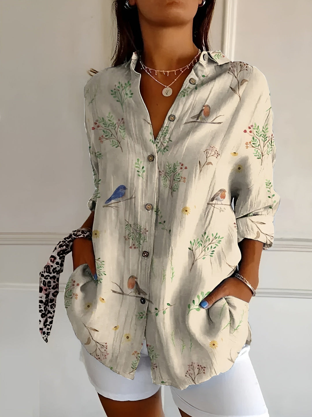 Madilyn | Printed Button-Up Shirt
