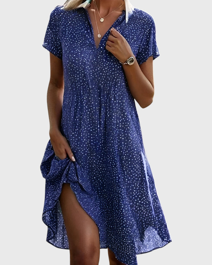 Jemma |  Stylish Polka Dot Midi Dress